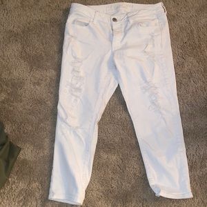 American eagle white crop jeggings size 10